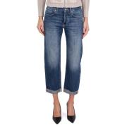 Blauwe Wide Leg Cropped Jeans Roy Roger's , Blue , Dames