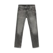 Jeans Straight Pre-owned 7 For All Mankind , Black , Heren