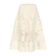 Vanilla A-lijn Rok met Toon-op-toon Patroon InWear , Beige , Dames