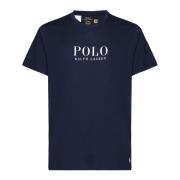 Blauw Katoenen T-shirt met Voorkant Logo Polo Ralph Lauren , Blue , He...