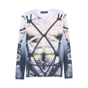 Blauwe Grafische Print Sweater Y/Project , Multicolor , Heren