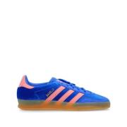 Blauwe Velvet Panel Sneakers Adidas , Blue , Dames