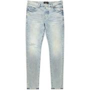 Indigo Blauwe Skinny Jeans Klassieke Snit Purple Brand , Blue , Heren