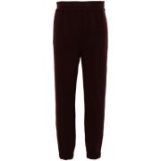 Bordeaux Rode Wol Elastische Manchetten Broek Armarium , Red , Dames