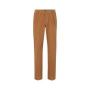 Slim-Fit Cord-Chino Broek Hugo Boss , Brown , Heren