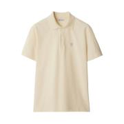 Logo Print Polo T-shirt Burberry , Beige , Heren