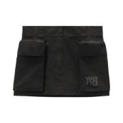 Zwarte Cargo Rok met Logoprint T by Alexander Wang , Black , Dames