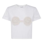 Witte Crop T-Shirt Magda Butrym , White , Dames