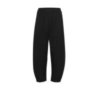 Zwarte Wijde Pijp Elastische Taille Broek InWear , Black , Dames