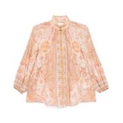 Acacia Print Knoopblouse Zimmermann , Multicolor , Dames