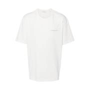 Wit Logo Print Crew Neck T-shirt IH NOM UH NIT , White , Heren