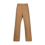 Karamelbruine Straight Leg Broek Carhartt Wip , Brown , Heren