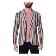 Gestreepte Gebreide Blazer Jas Bob , Multicolor , Heren