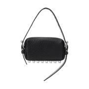 Studded Zwarte Lamsvacht Crossbody Tas Alexander Wang , Black , Dames