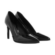 Zwarte Stiletto Pump met Logo Applicatie Calvin Klein , Black , Dames