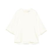 Ivoor Wit Ronde Hals T-shirt Forte Forte , Beige , Dames