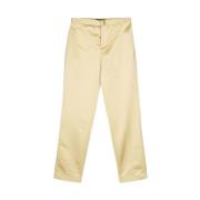 Chartreuse Satin Finish Broek Fabiana Filippi , Brown , Dames