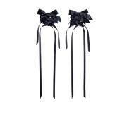 Middernachtblauwe Strikdetail Oorbellen Simone Rocha , Black , Dames