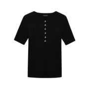 Korte mouw T-shirt Alessia Anine Bing , Black , Dames