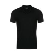 Zwarte Polo Top Slim Fit Giorgio Armani , Black , Heren