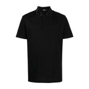 Geborduurde Logo T-shirts en Polos Versace , Black , Heren