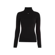 Klassieke Pullover Sweater Tommy Hilfiger , Black , Dames