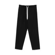 Zwarte broek met elastische tailleband en zakken MM6 Maison Margiela ,...