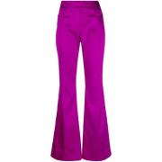 Orchidee Paarse Flared Satijnen Broek Tom Ford , Purple , Dames