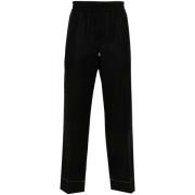 Zwarte Katoenen Tapered Leg Broek Brioni , Black , Heren