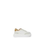 Beige Leren Sneakers Dames Herfstcollectie ASH , Beige , Dames