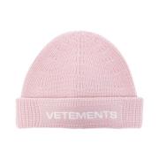 Beanie met logo Vetements , Pink , Unisex