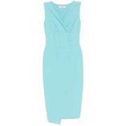 Turquoise Draperie Kruisjurk Chiara Boni , Blue , Dames