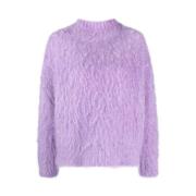 Lila Geborstelde Trui Jil Sander , Purple , Dames