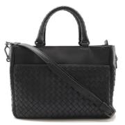 Pre-owned Leather handbags Bottega Veneta Vintage , Black , Dames