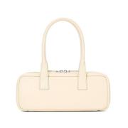 Crème Wit Rits Top Handvat Tas Staud , Beige , Dames