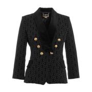 Zwarte Blazer voor Dames, Aw23 Elisabetta Franchi , Black , Dames