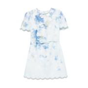 Bloemenprint Blauwe Jurk Kristalversiering Zimmermann , Blue , Dames