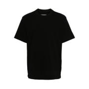 Zwarte Katoenen Jersey Crew Neck T-shirt Sacai , Black , Heren