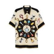 Grafische Print Gestreepte Overhemd Dolce & Gabbana , Multicolor , Her...