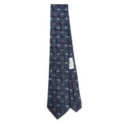 Blauw Patroon Jacquard Stropdas Etro , Blue , Heren