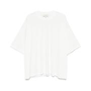 Witte Katoenen Crew Neck T-shirt Studio Nicholson , White , Heren