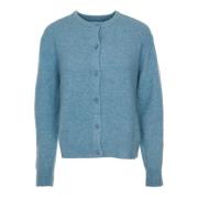 Zachte Alpaca Wollen Cardigan Samsøe Samsøe , Blue , Dames