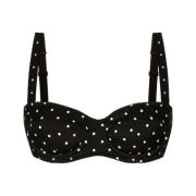 Polka Dot Voorgevormde Beugel BH Dolce & Gabbana , Black , Dames