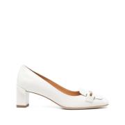 Beige Square Toe Low Block Heel Tod's , White , Dames