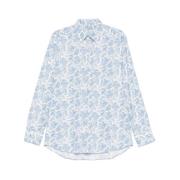 Lichtblauwe Button-Down Overhemd Etro , Blue , Heren