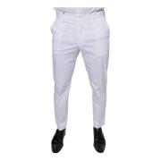 Witte Skinny Dress Pants met Rits Dolce & Gabbana , White , Heren