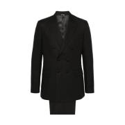 Pinstripe Double-Breasted Blazer en Broek Reveres 1949 , Black , Heren