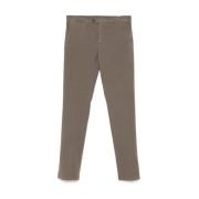 Taupe Bruine Slim Fit Twill Broek Canali , Brown , Heren