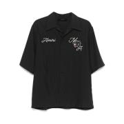 Panter Patch Camp Kraag Shirt Amiri , Black , Heren