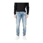 Tapered Cotton-Blend Jeans Calvin Klein Jeans , Blue , Heren